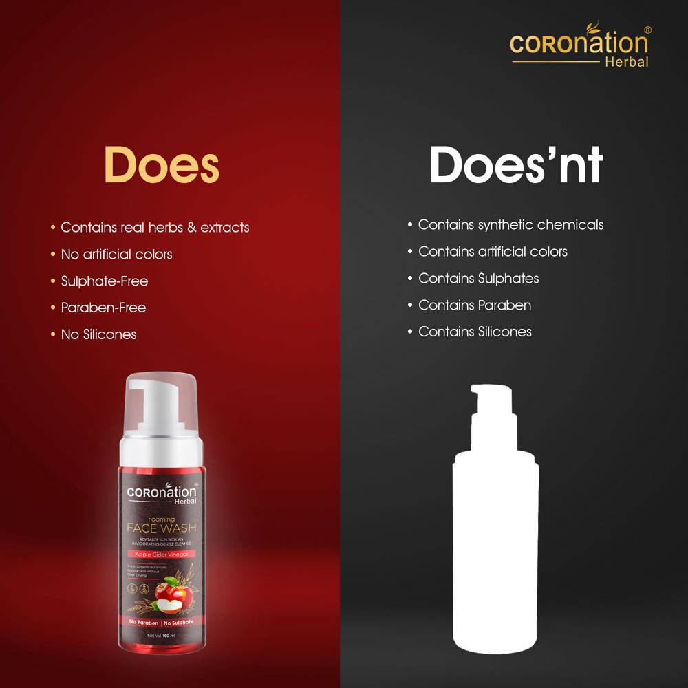 Coronation Herbal Apple Cider Vinegar Foaming Face Wash - Distacart