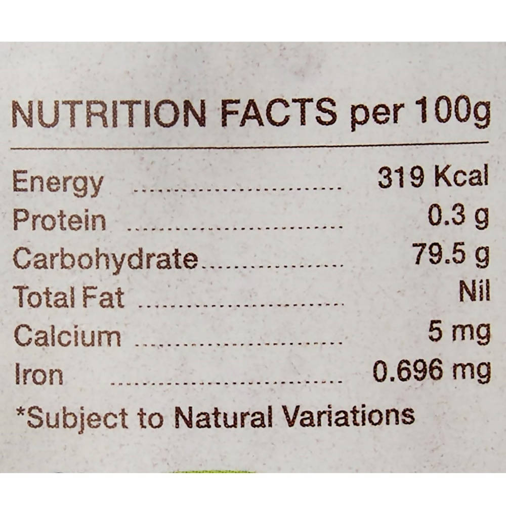 Pure & Sure Organic Honey Nutrition Facts