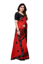 Thumbnail for Vamika Red Dola Silk Embroidery Saree