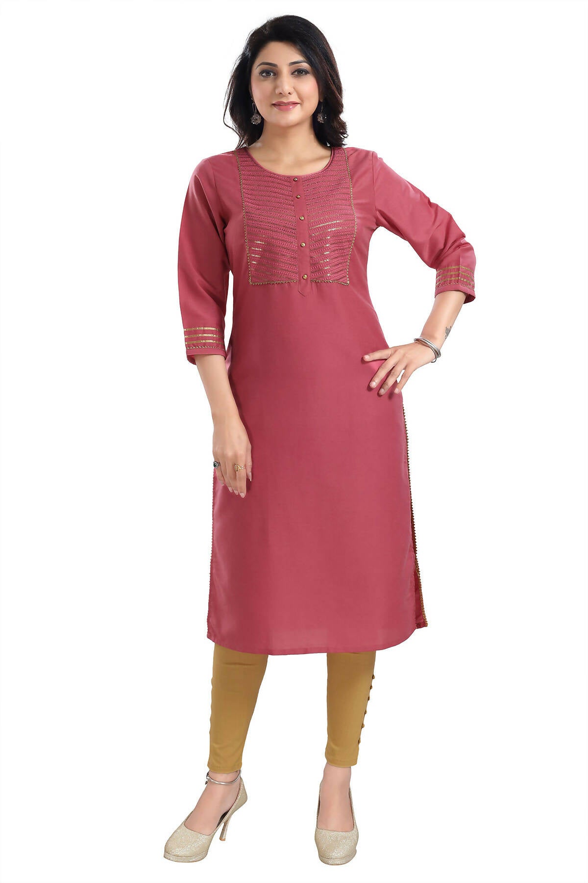 Snehal Creations Gorgeous Art Silk Designer Long Kurti Tunic With Sequines Embroidery - Distacart