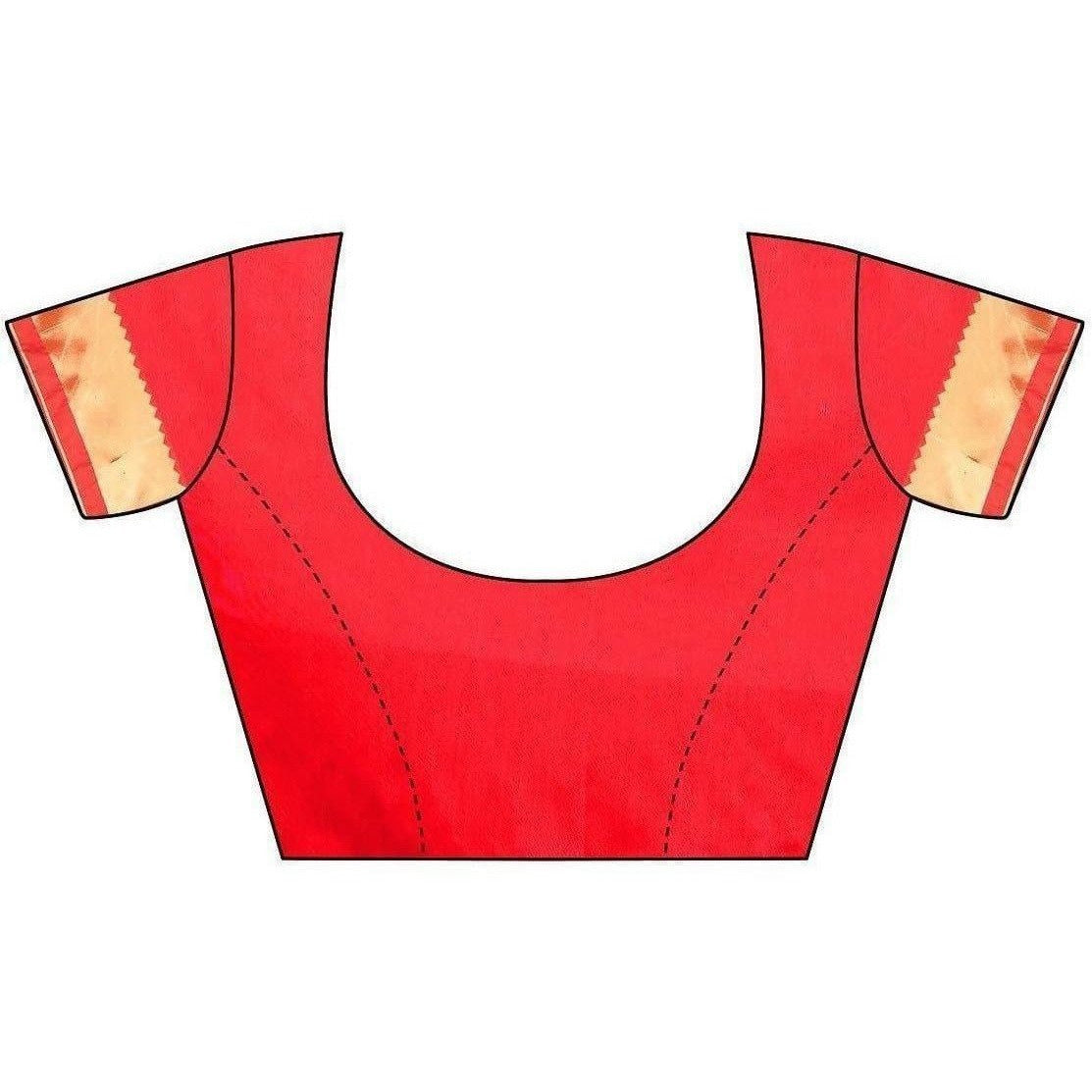 Vamika Banarasi Jaquard Red Weaving Saree (Banarasi 31)