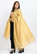 Thumbnail for Mominos Fashion Moeza Women's Banarsi Silk All Over Woven Design Golden Dupatta - Distacart
