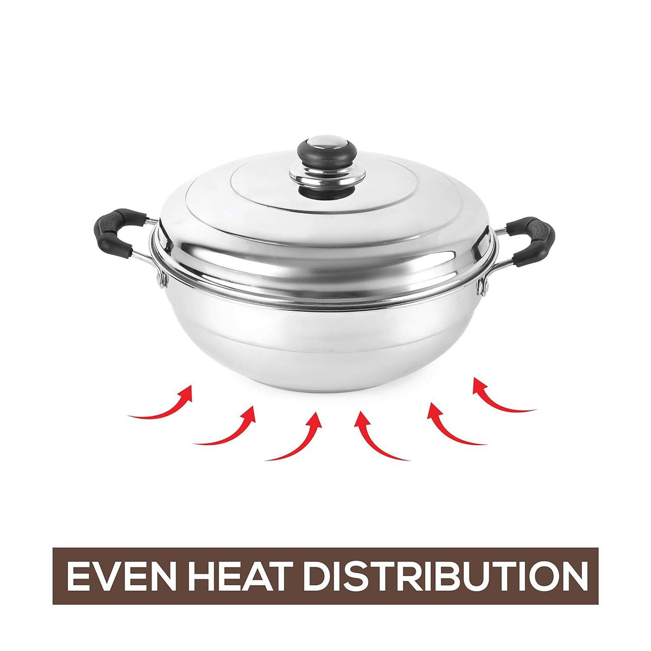 Cello Stainless Steel Induction Base Idli Cooker (Idly Maker) And Multi Kadhai With 6 Plates - Distacart
