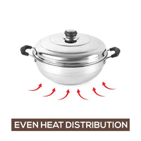 Thumbnail for Cello Stainless Steel Induction Base Idli Cooker (Idly Maker) And Multi Kadhai With 6 Plates - Distacart