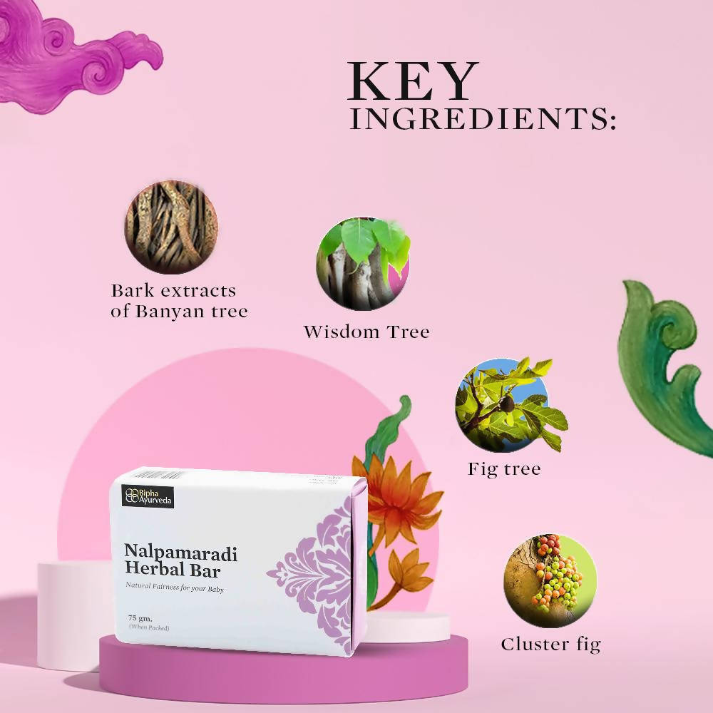 Bipha Ayurveda Nalpamaradi Herbal Bar - Distacart