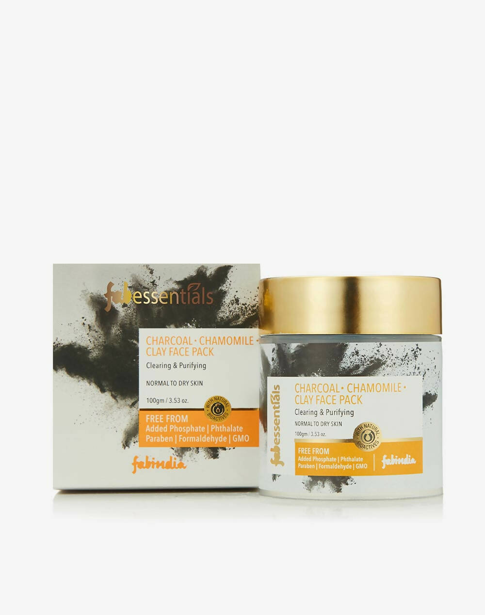 Fabessentials Charcoal Chamomile Clay Face Pack - Distacart