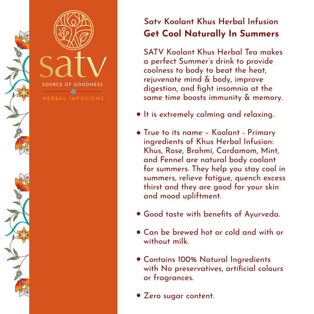 Satv Koolant Khus Herbal Infusion Tea - Distacart