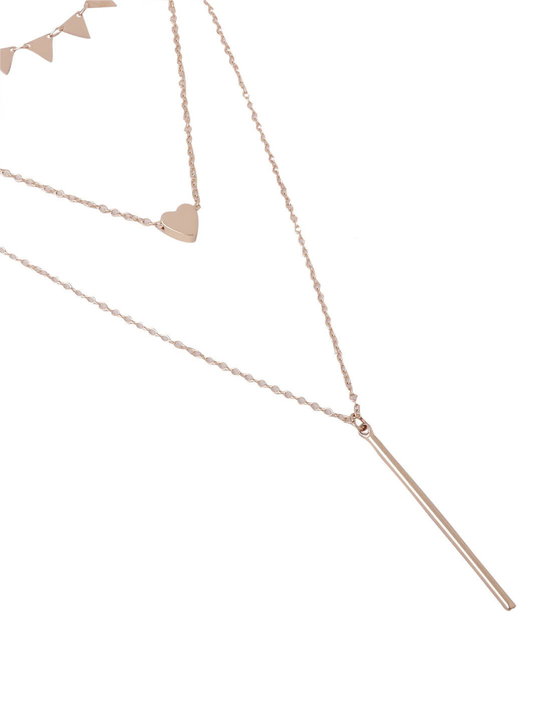 NVR Women's 3 Layered Gold-Plated Minimal Layered Necklace - Distacart