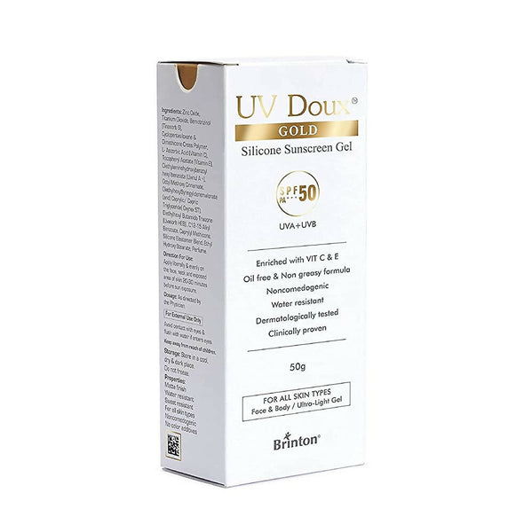 Brinton UV Doux Gold Silicone Sunscreen Gel SPF 50 - Distacart