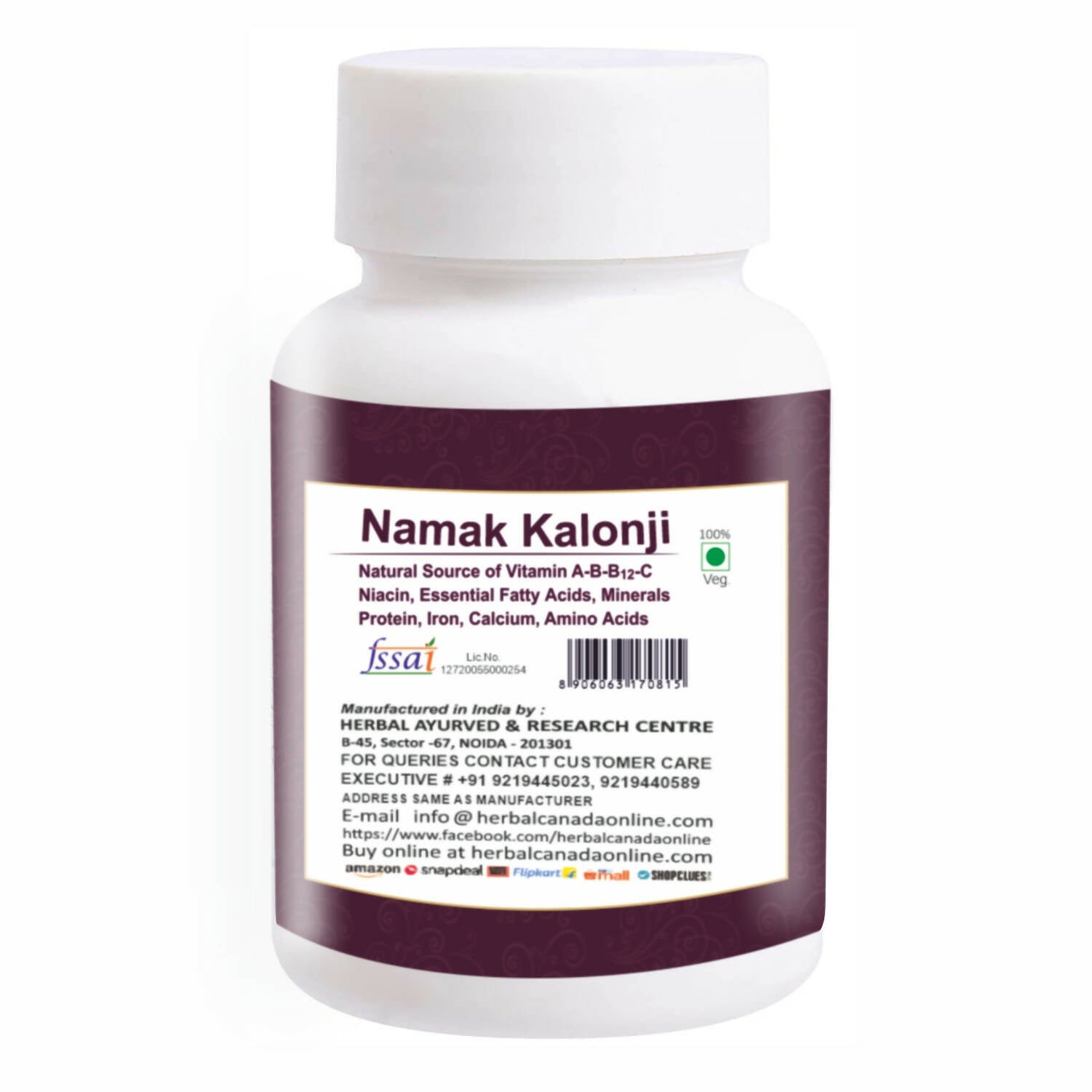 Herbal Canada Namak Kalonji - Distacart