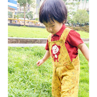 Thumbnail for Mhyssa Yellow Dungaree With Round Neck Half Sleeves Maroon Shirt Set - Distacart
