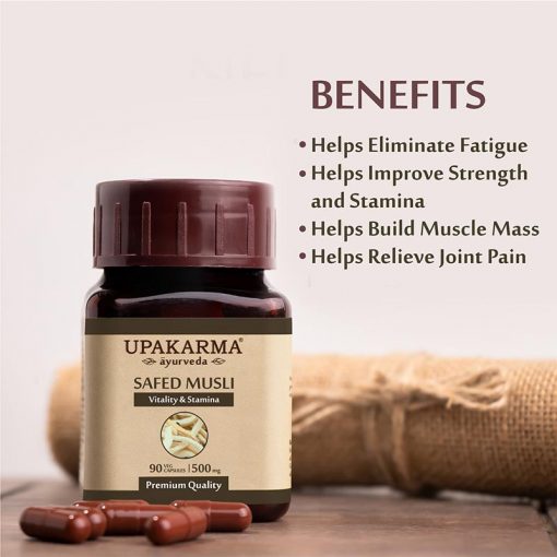 Upakarma Ayurveda Safed Musli Capsules - Distacart