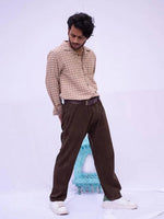 Thumbnail for Diva Globe Men Checkard Lapel Collar Shirt - Distacart