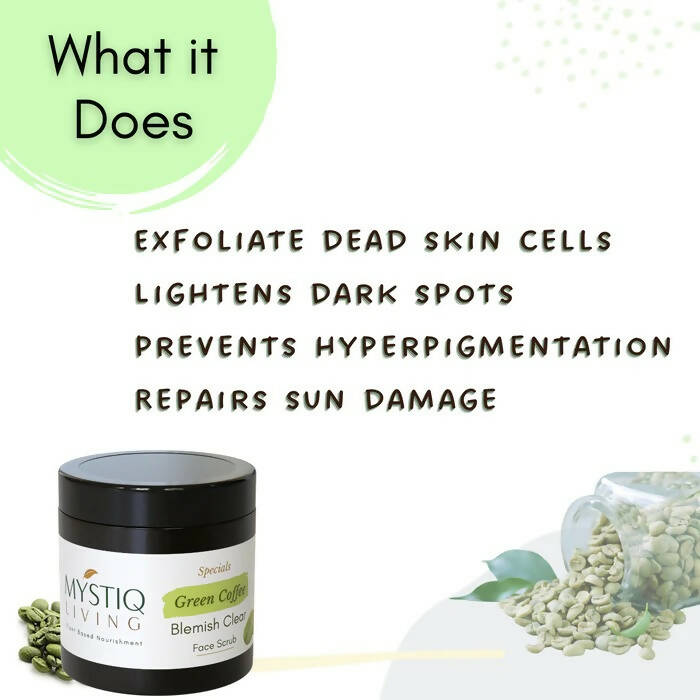 Mystiq Living Specials Green Coffee Face Scrub - Distacart