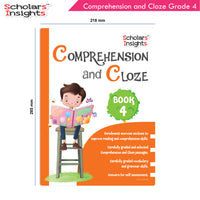 Thumbnail for Scholars Insights Comprehension and Cloze Grade 4|English Vocabulary, Grammar Skill Book 4| Ages 9-10 Years - Distacart