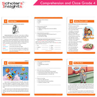 Thumbnail for Scholars Insights Comprehension and Cloze Grade 4|English Vocabulary, Grammar Skill Book 4| Ages 9-10 Years - Distacart