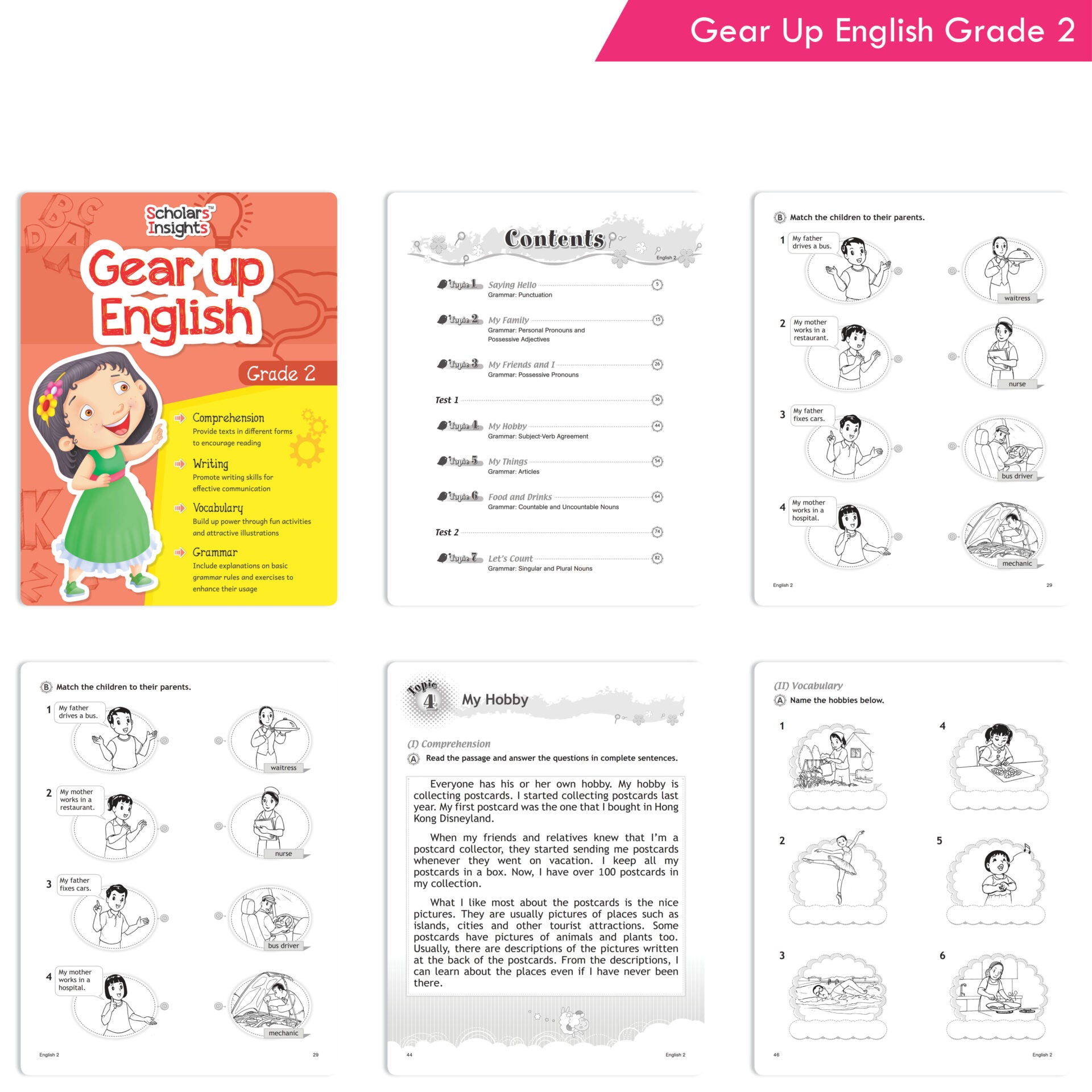 Scholars Insights Gear Up English & Maths Grade 2 Books Set of 2|Grammar Skills, Logical Reasoning, Problem Solving Book for Kids| Ages 7-8 Years - Distacart