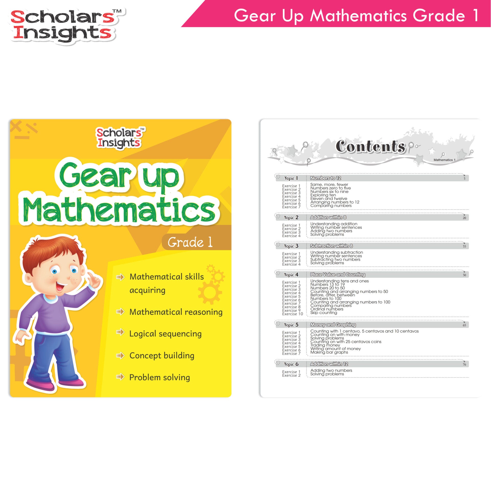 Scholars Insights Gear Up Maths Grade 1 - Distacart
