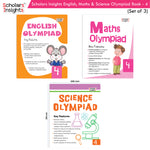 Thumbnail for Scholars Insights Olympiad English, Maths and Science Workbooks Grade 4| Set of 3| Ages 9 - 11 Year - Distacart