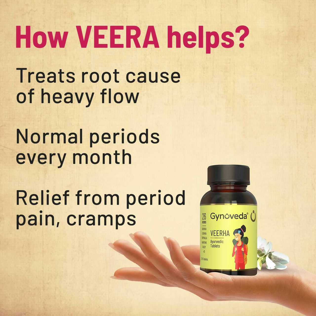 Gynoveda Veerha Ayurvedic Tablets - Distacart