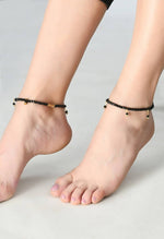 Thumbnail for Mominos Fashion Kamal Johar Black Beads Anklets