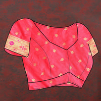 Thumbnail for Lorenvalley Fashion Peach Soft Paithani Silk Woven Design Gold Zari Meenakari Weaving Saree - Distacart