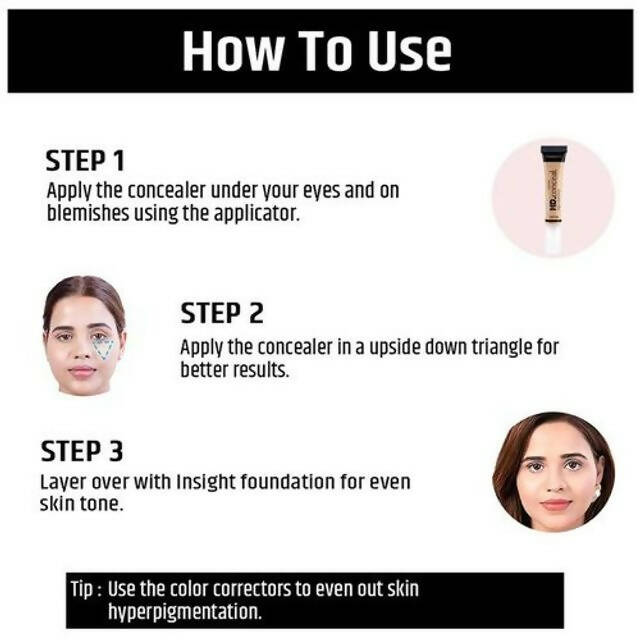 Insight Cosmetics Hd Concealer - Natural Finish, Water-Resistant - Golden Sand - Distacart