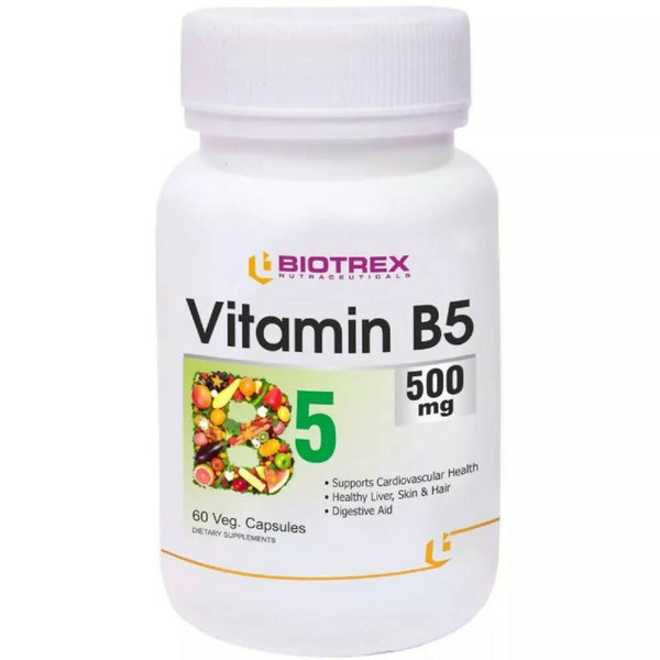 Biotrex Vitamin B5 500Mg Veg Capsules - Distacart
