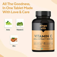 Thumbnail for Zingavita Vitamin C 1000 mg Tablets with Amla Extract - Distacart