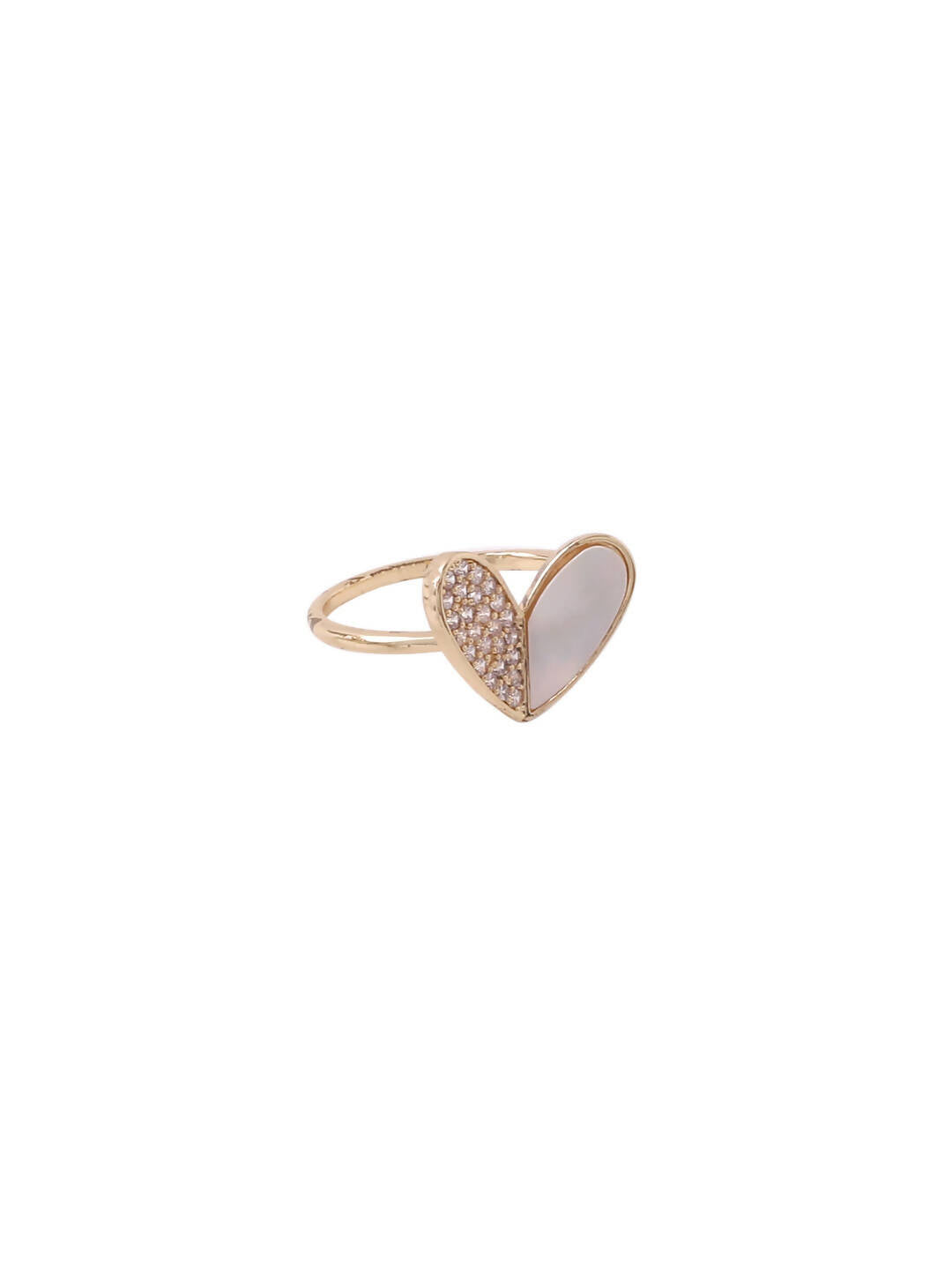 NVR Women's Gold-Plated Stylish Ring With Ad Stones - Distacart