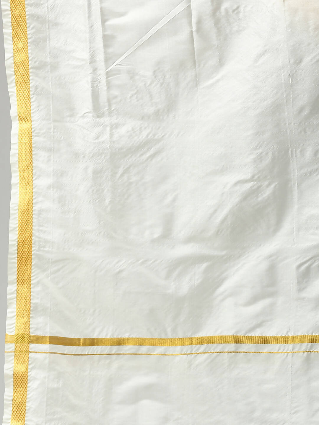 Ramraj Cotton Premium Wedding Cream Readymade Panchakacham,Kurta & Towel Set RP Jari - Distacart