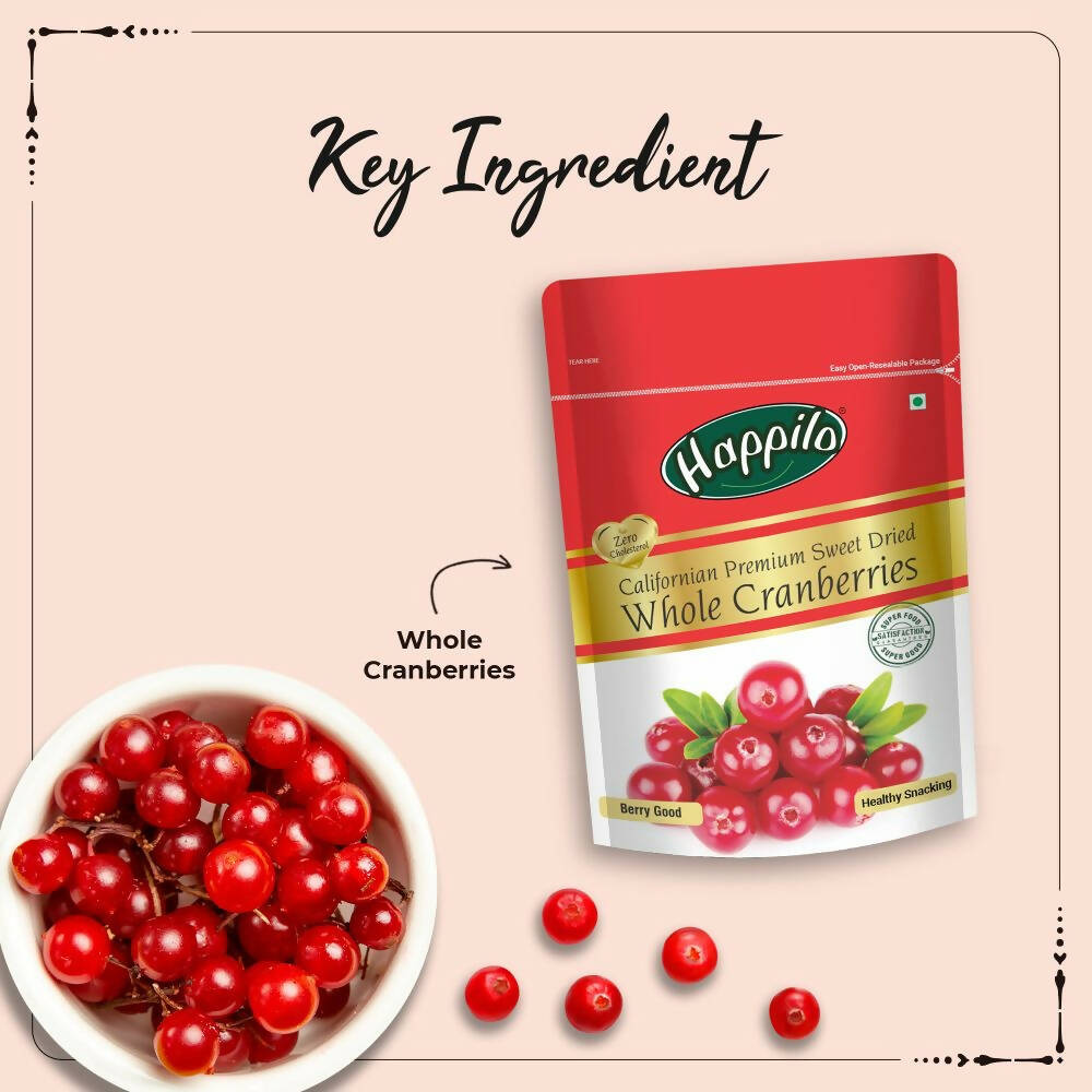 Happilo Premium Californian Dried Whole Cranberries - Distacart