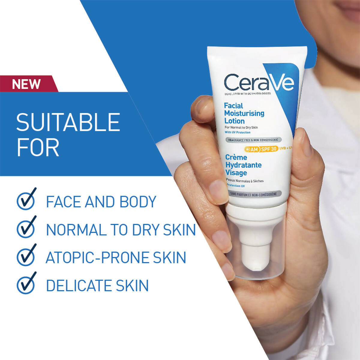 Cerave AM Facial Moisturising Lotion SPF30 for Normal to Dry Skin - Distacart