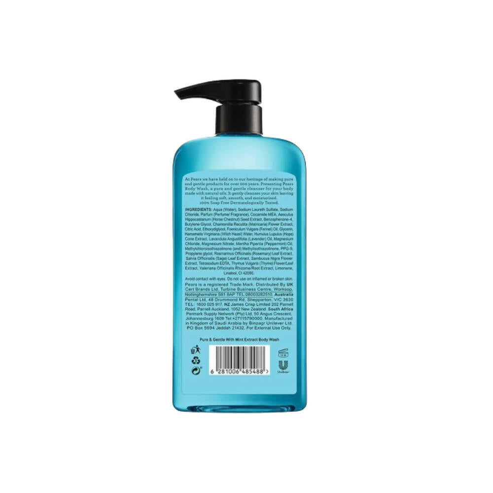 Pears Pure & Gentle Body Wash with Mint Extract - Distacart