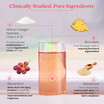 Thumbnail for Wellbeing Nutrition Glow Korean Marine Collagen Peptides-Tropical Bliss Flavor - Distacart