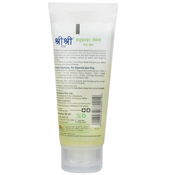 Sri Sri Tattva Cucumber & Lemon Face Wash 60 ml