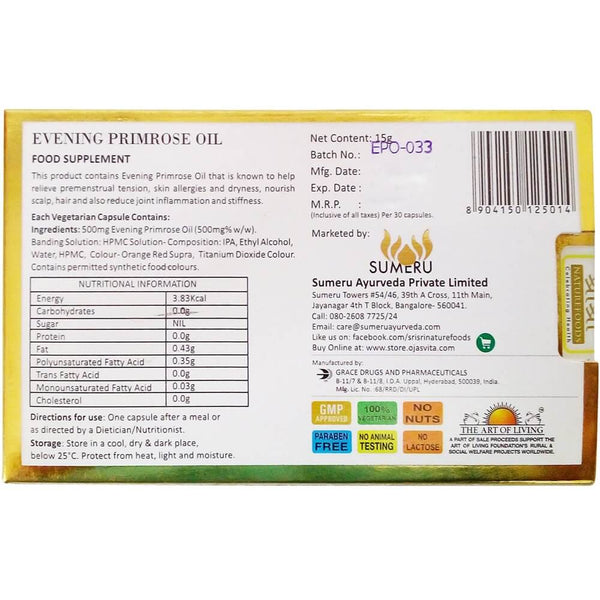 Sri Sri Tattva Evening Primrose Oil Capsule Ingredients