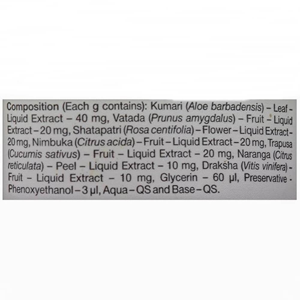 Sri Sri Tattva Rejuvenating Night Cream Composition