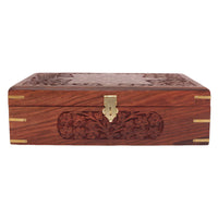 Thumbnail for Nizalia Carved Motif Of Flora Handmade Beautiful Jewellery Box
