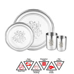 Thumbnail for Stainless Steel Glory Dinner Set, 16-Pieces