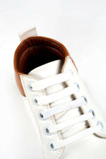 Thumbnail for Tiny Bugs For Boys & Girls Mid Top Sneakers - White & Tan - Distacart