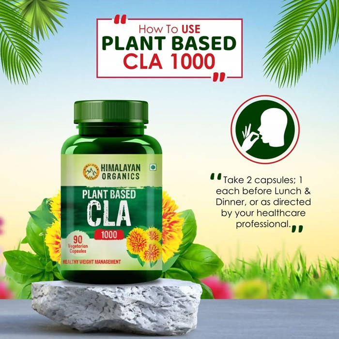 Himalayan Organics Plant Based CLA 1000 Healthy Weight Management Vegetarian Capsules - Distacart