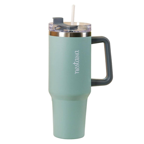 Nestasia Tumbler with Handle Straw & Lid - 1.2L (Green) - Distacart
