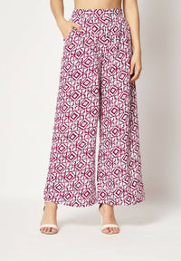 Thumbnail for Pink Crepe Digital Printed Top With Matching Trouser - Shivani - Distacart