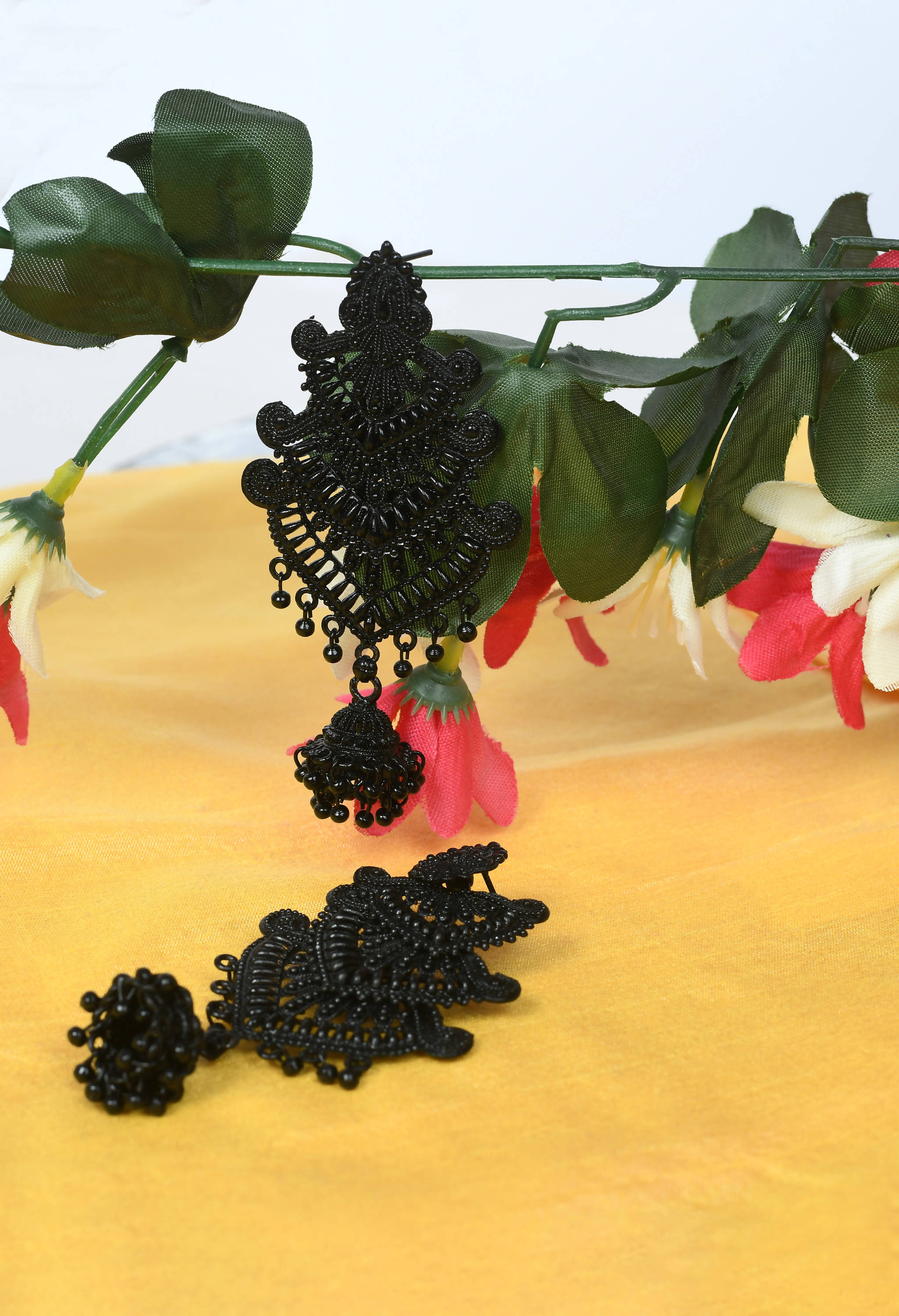 Mominos Fashion Johar Kamal Latest Design Black Color Earrings - Distacart