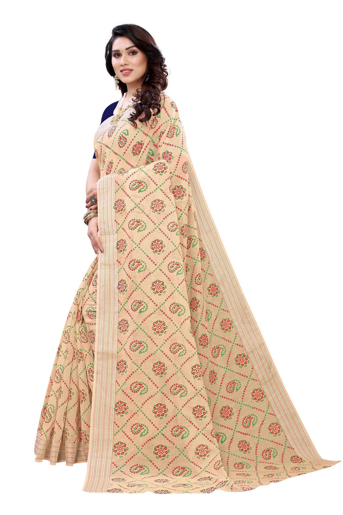 Vamika Cream Linen Jari Border Saree (CHARVI CREAM) - Distacart