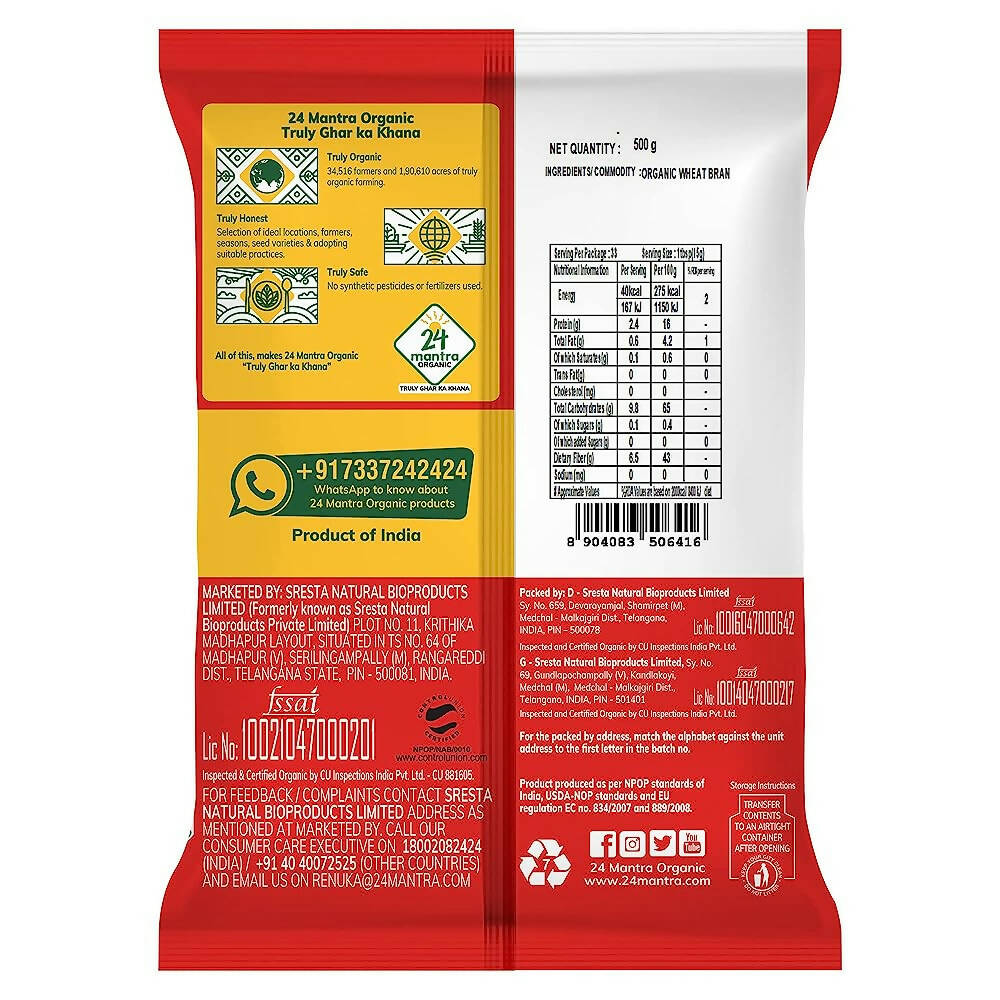 24 Mantra Organic Wheat Bran - Distacart
