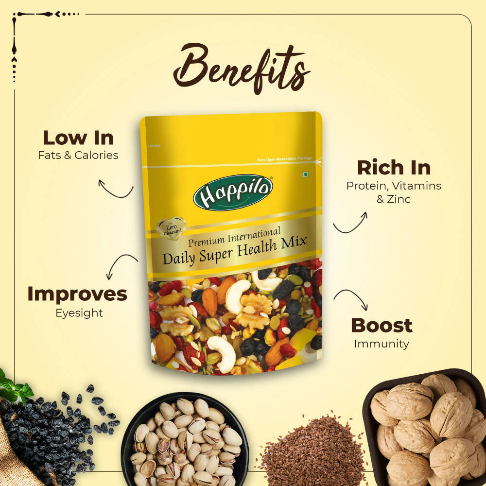 Happilo 100% Premium Daily Super Health Mix Snack - Distacart