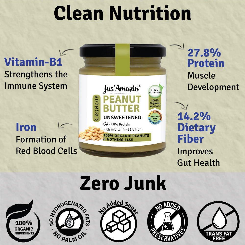 Jus Amazin Peanut Butter - Unsweetened - Distacart