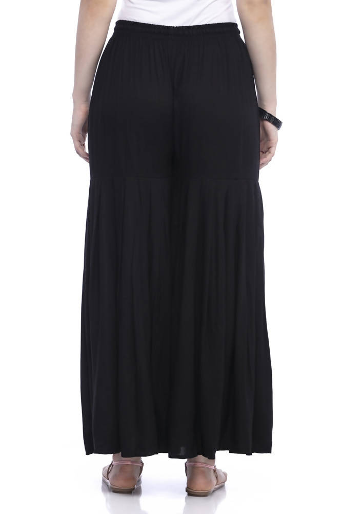 Mominos Fashion Reyon Cotton Black Palazzo For Girls - Distacart